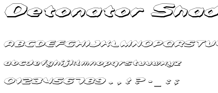 Detonator Shadow Italic font